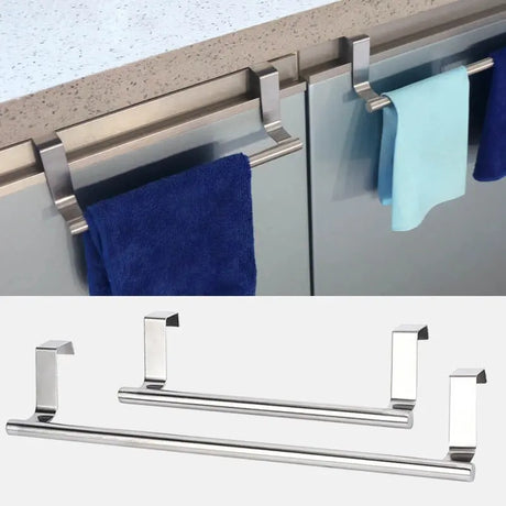 1pc 430 Towel Rack Over Cabinet Door Home Organizer