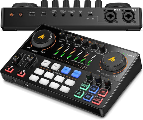 Maono Streaming Audio Mixer Console for Podcasting E2 Gen2