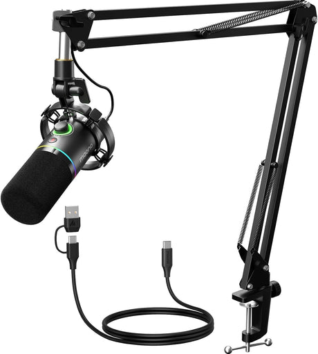 Maono Microphone Boom Arm Dynamic USB & XLR Professional PD200XS