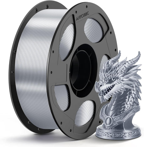 Anycubic PLA+ Filament Texture Silver 1Kg. Ideal Usage: Functional prototypes, mechanical parts, durable household gadgets, and brackets or mounts that require more impact resistance than standard PLA can provide.