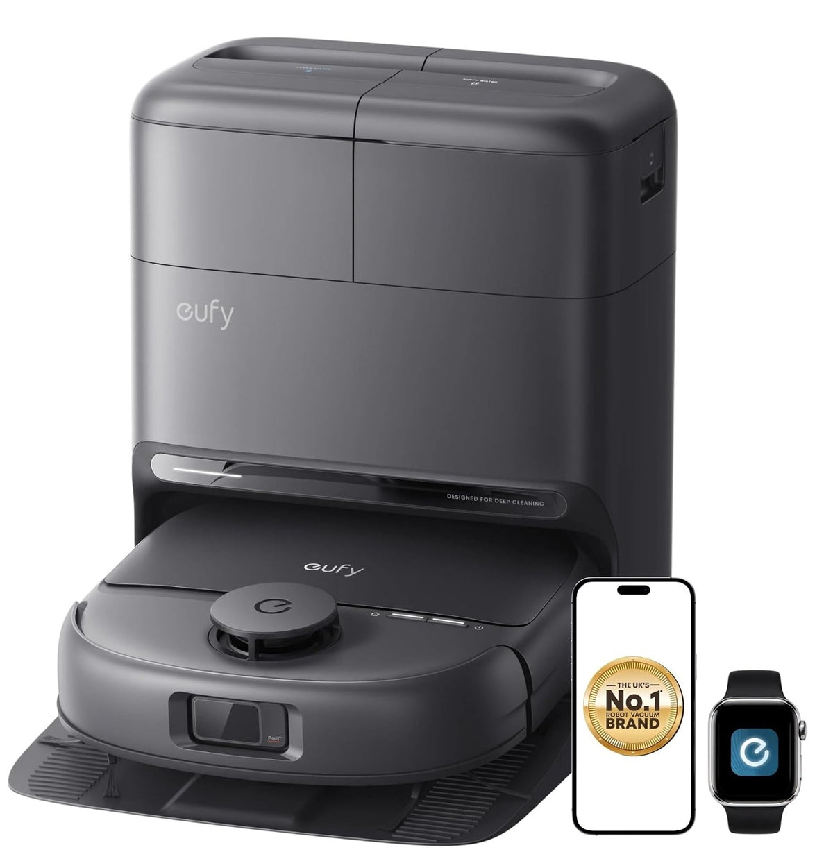 Anker Eufy Robot Vacuum Omni C28 15000Pa Suction, All-in-One Station, Tangle-Free for Pet Hair, AI Obstacle Avoidance, LiDAR Navigation