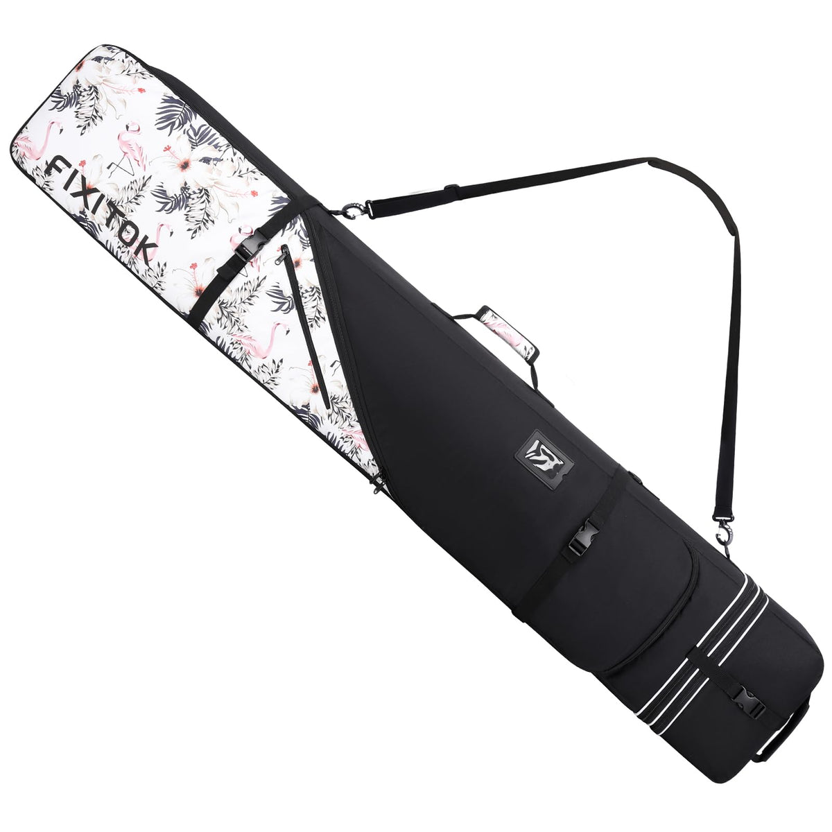 FIXITOK Snowboard & Ski Bag for Air Travel Waterproof Full Padded Snowboard Bag Fit Board Boots Clothes Helmet and Gear Adjustable Length Ski Bag(157CM-181CM)