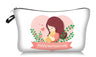 Mother's Day Floral Cosmetic Bag with Zipper Organizer