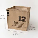 Natural Jute Foldable Desktop Organizer (1pc)