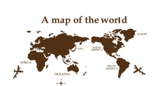 World Map Wall Sticker for Home and Office Decor