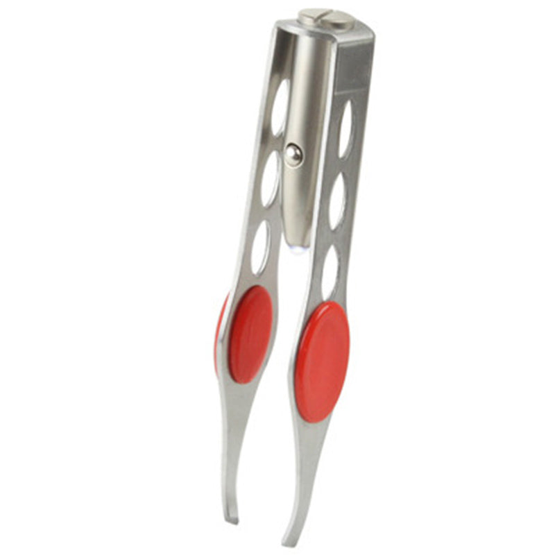 LED Eyebrow Tweezers with Stainless Steel Beauty Tool