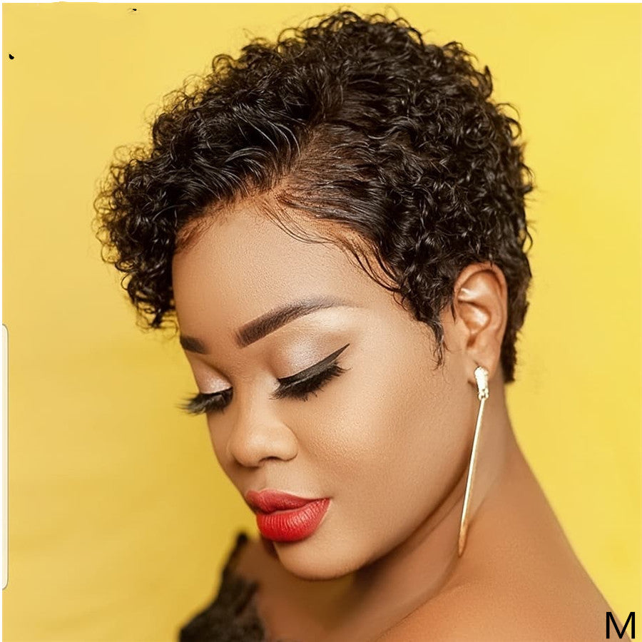 African Short Curly Black Hair for Women