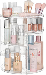 HBlife 360 Rotating Makeup Organizer Adjustable Carousel Large Capacity Revolving Perfume Organizer