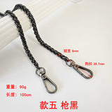 Metal Bag Chain with Woven Shoulder Strap