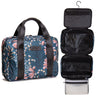 Jadyn Hanging Toiletry Bag Expandable Toiletry Organizer for Women Water Resistant Large Travel Cosmetic Bag for Full Size Makeup Toiletries Lotion Shampoo Accessories (Navy Floral)