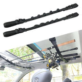 puukuutio 2-Pack Car Fishing Rod Holder Fishing Pole Car Rack with 5 Rod Capacity Horizontal Roof Rack Fishing Rod Holder for Vehicles Like SUVs Trucks Vans…