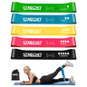 Resistance Bands for Men and Women with Different Resistance Levels for Shaping Legs & Glutes - Exercise Band for Gym Yoga Home Exercise Workout with Carrying Bag & Posture Guide (5 Multi Colour)