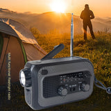 Hand-Crank Emergency Radio with Solar Charging for Camping