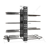 Adjustable Double-Sided Iron Pot Rack for Kitchen Storage