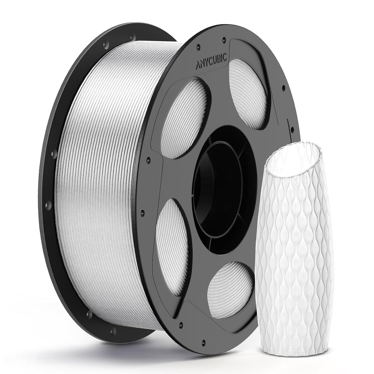 Anycubic PLA Basic Filament Texture Clear 1Kg. Ideal usage: Concept models, decorative items, rapid prototypes, and low-stress household gadgets.