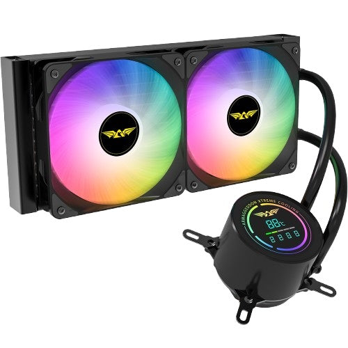 Armaggeddon Gaming Liquid Cooling CPU 2xFans & Display DEEP FREEZE ADV A240 ARGB Black
