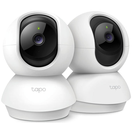 TP-Link Tapo 2K Pan/Tilt Security Camera for Baby Monitor Dog Camera w/Motion Detection 2-Way Audio Siren Night Vision Cloud & SD Card Storage Works with Alexa & Google Home 2-Pack (C210P2)