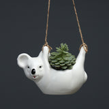 Cute Cartoon Koala Hanging Basket Ceramic Planter