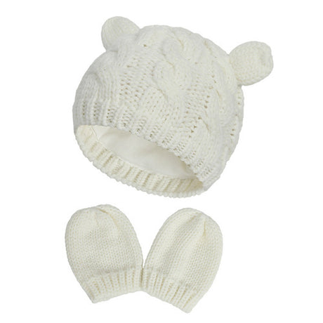 Children's Wool Knitted Ear Cap for Newborns (3-18 Months)
