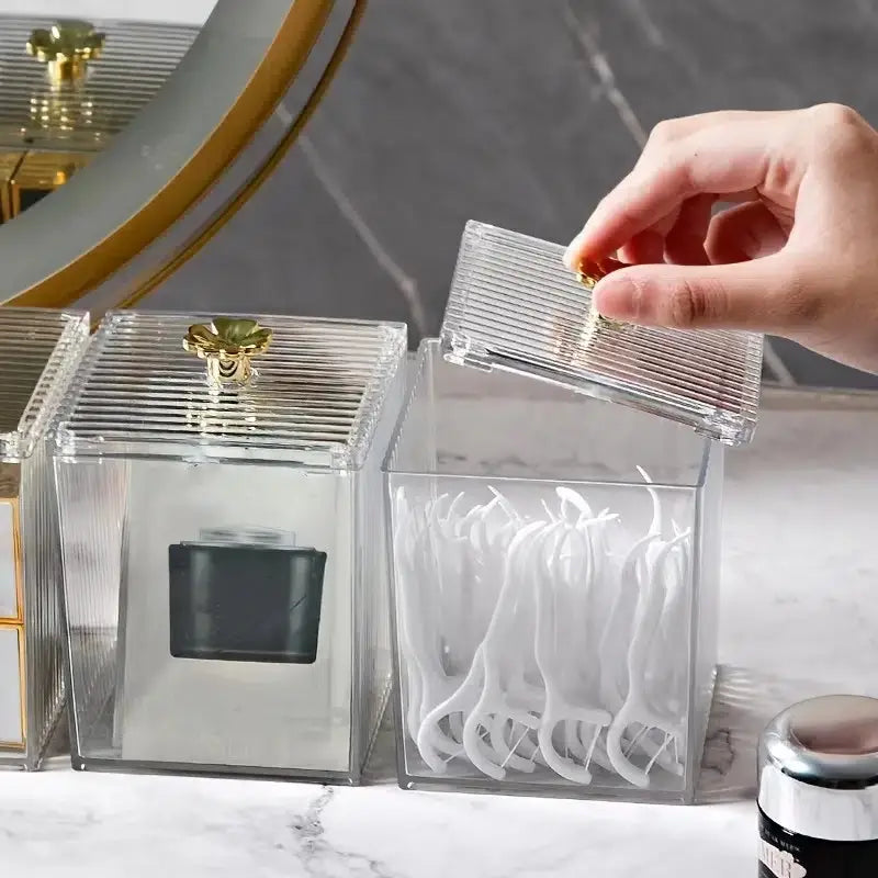 Transparent Cosmetic Storage Box for Makeup and Jewelry
