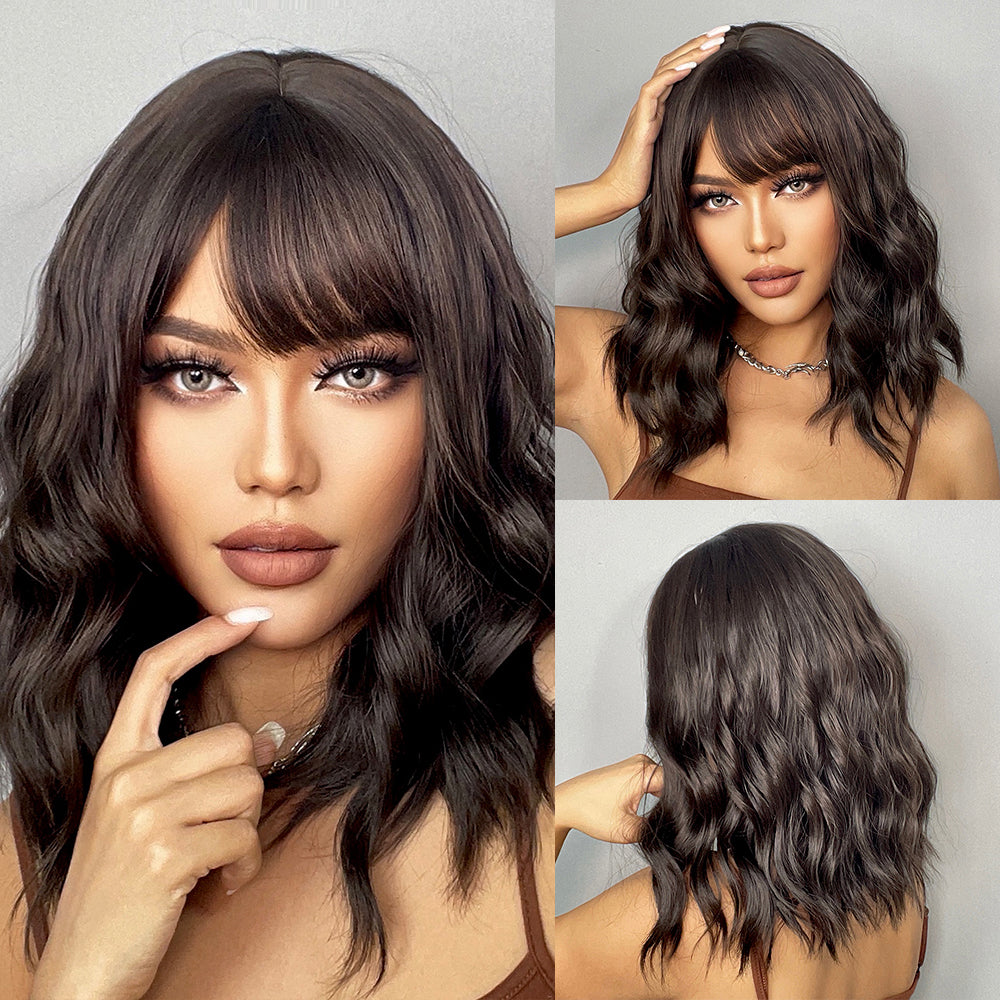 Air Bangs Straight Hair Wig for Women