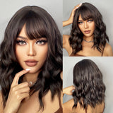 Air Bangs Straight Hair Wig for Women