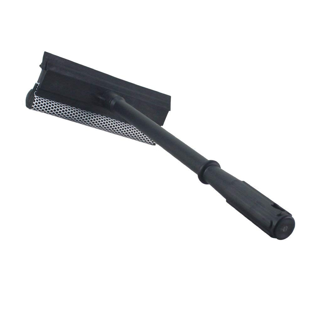 MULING Window Squeegee Cleaning Tool 2 in 1 Window Cleaner Car Squeegee Windshield Cleaning Sponge and Rubber SqueegeeBlack Auto Squeegee