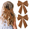 2PCS Velvet Hair Bow Brown Bow Hair Ribbon Clips for women Girls Fall Alligator Hair Clips Hair Accessories Toddlers Kids Teens