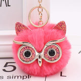 Grit Cat Owl Plush Keychain for Car Accessories