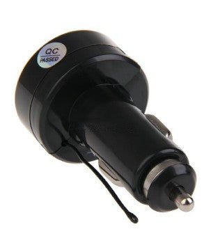 3-in-1 USB Car Charger with Digital Voltage & Temp Display