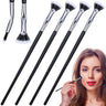 PAGOW 4 Pcs Folding Angle Scalloped Lash Brush 2024 New Mascara Fan Brush for Lashes Multifunctional Mascara Brush Eyelash Comb Separator Eye Lash Fan Brush Wands Makeup Tool (Black Bristles)