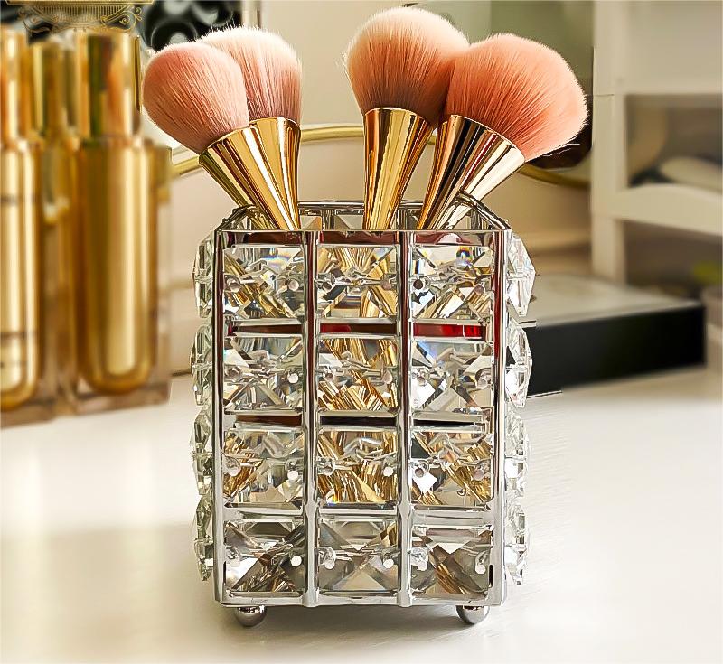 European Crystal Makeup Brush Holder and Organizer