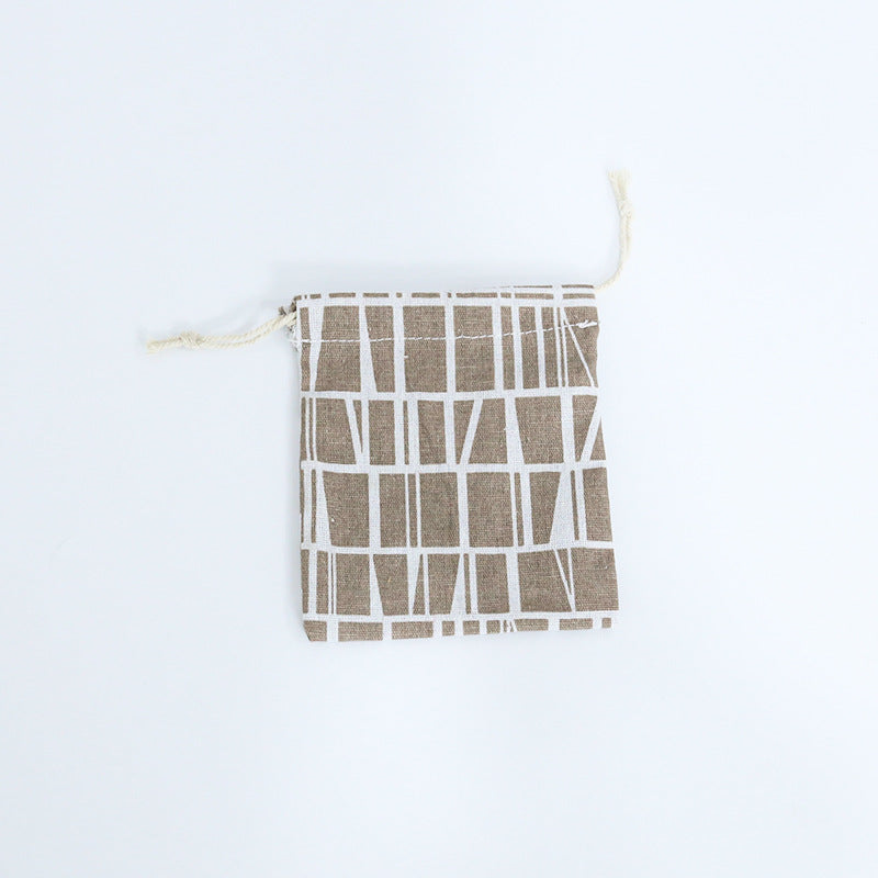 Cotton Linen Drawstring Storage Bag for Students