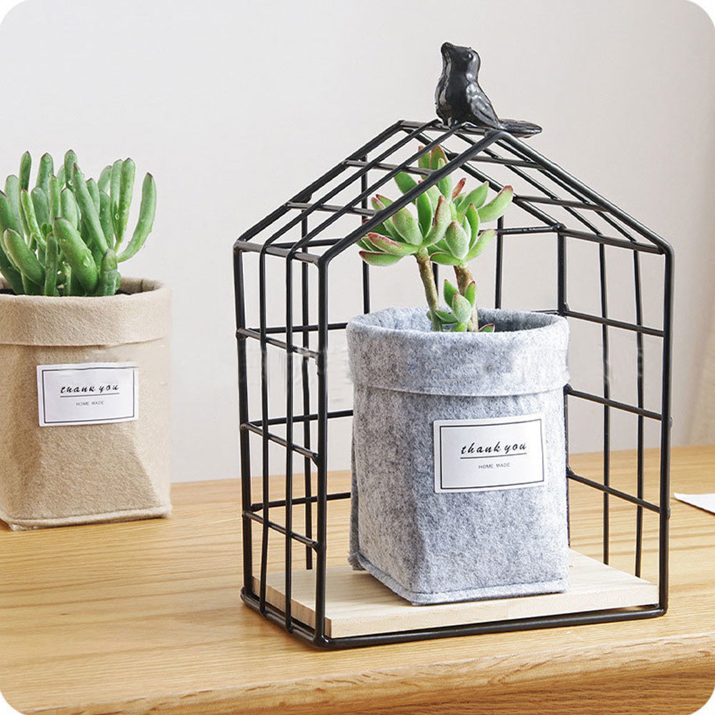 Creative Desktop Planter with Vintage Design (Felt)