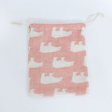 Cotton Linen Drawstring Storage Bag for Students