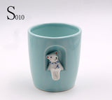 Creative Ceramic Cactus Planter with Animal Design