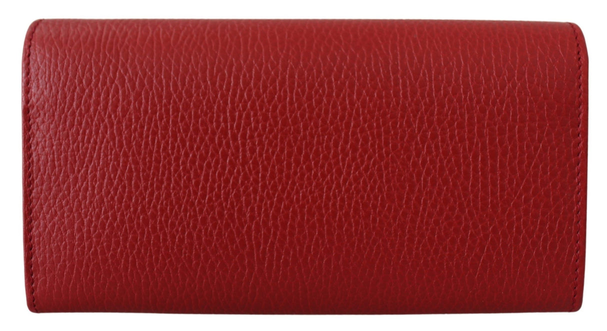 Portefeuille en cuir rouge Icon Gucci 