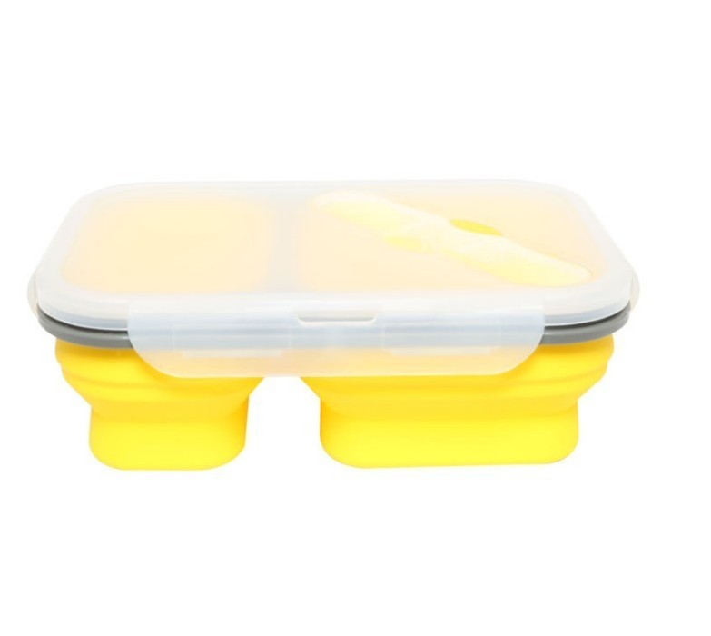 Rectangular Food Storage Container with 2 Compartments