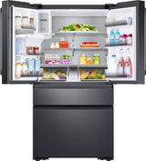 SAMSUNG REFRIGERATOR RF23 FOUR-DOOR WARDROBE, 625L, F, 444KWH, TWIN PLUS & METAL COOLING, FLEXZONE TECHNOLOGY, NO FROST, ICE & WATER DOOR, WIFI, HxWxD 1.78x0.91x0.78, BLACK CAVIAR