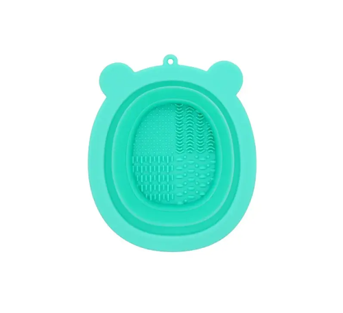 Silicone Makeup Brush Cleaning Bowl and Scrubber (1PC)