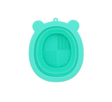 Silicone Makeup Brush Cleaning Bowl and Scrubber (1PC)