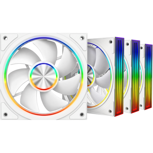 Armaggeddon Gaming Cooling Fan Set 4pcs ARGB KIT 8000 PWM 120-V ARGB White Forward
