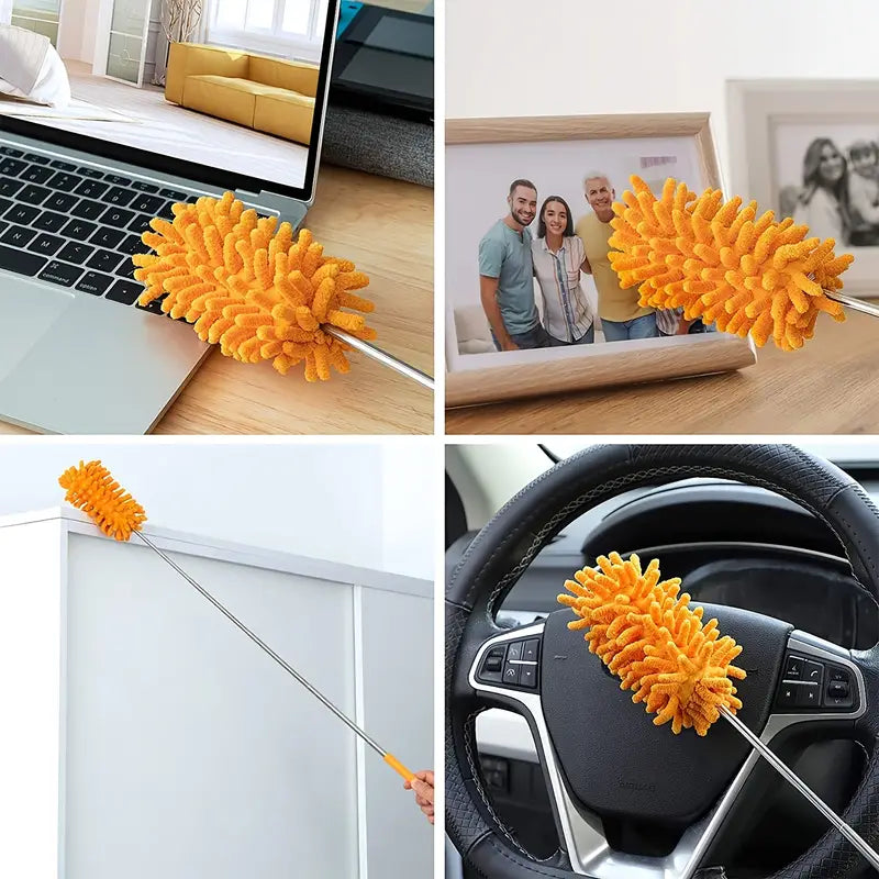Microfiber Duster with Replaceable Head and Extendable Handle