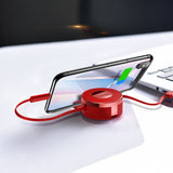Compact 3-in-1 Makeup Mirror with Built-in Cable