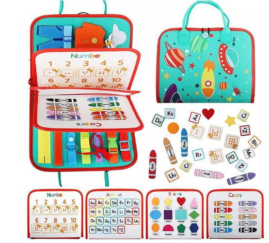 Outer Space Portable Busy Board Educational Toy Set
