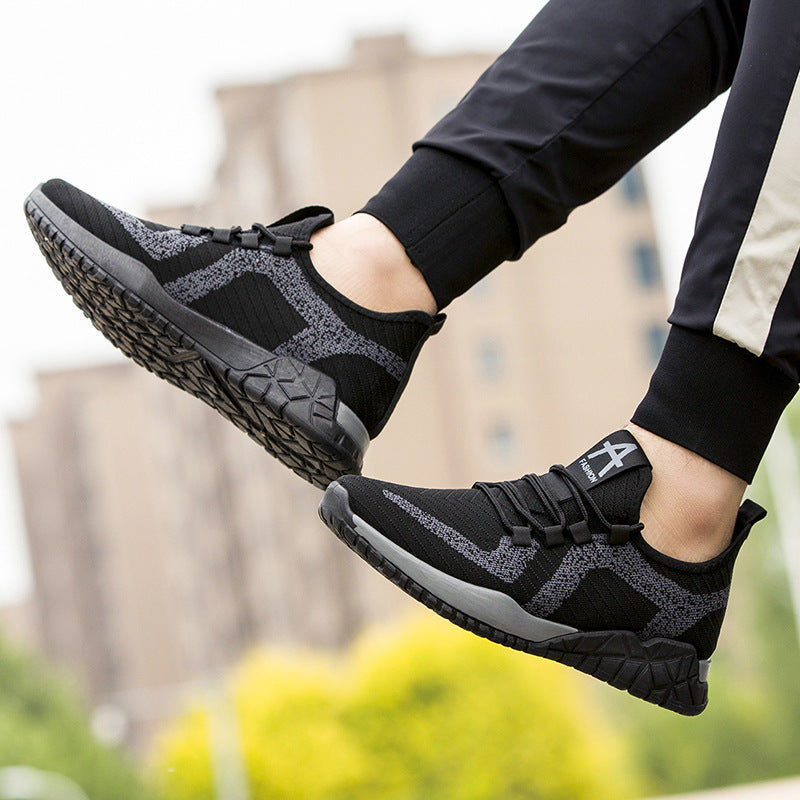 Fashionable Outdoor Men's Breathable Knit Sneakers