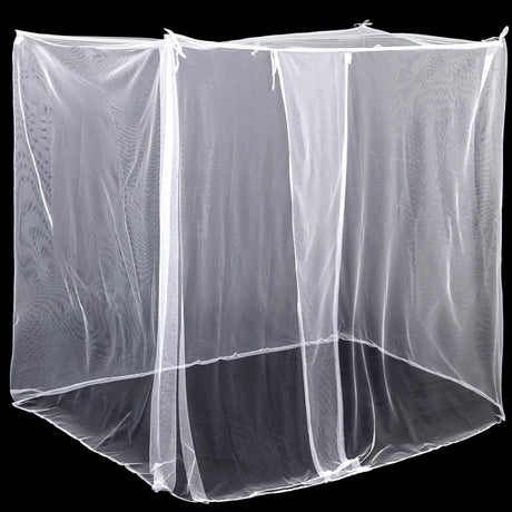 Mindsoft 4 Corners Mosquito Net for Bed Mosquiteros para Camas Bed Netting Canopy Rectangular Mosquito Mesh for Camping Home Outdoor Travel Dormitory Decor(L75 x W79 x H67 Inch)