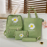 Daisy Print Backpack Set for Students (4 Pieces)