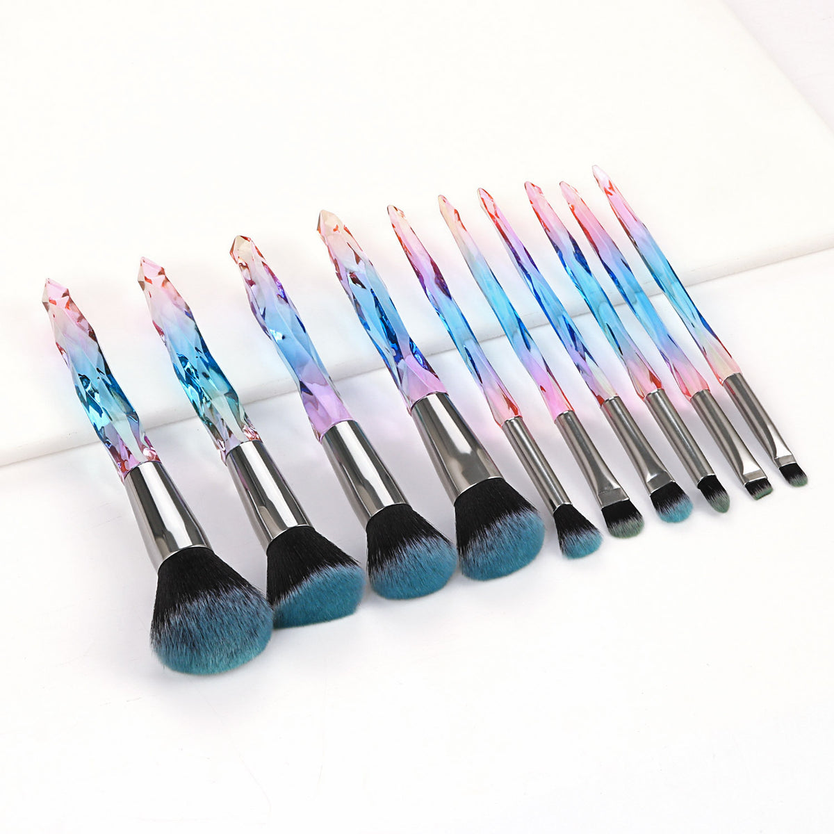 Crystal Diamond Makeup Brush Set for Beginners