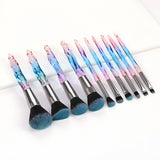 Crystal Diamond Makeup Brush Set for Beginners